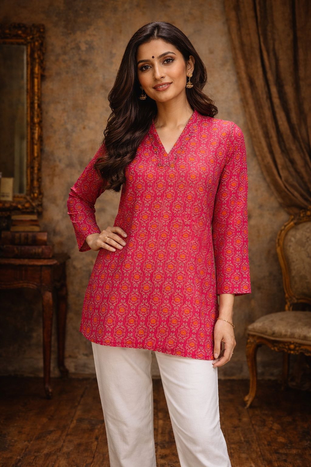 Aawiya RJ 19 Muslin Digital Printed Tunic Style Top
