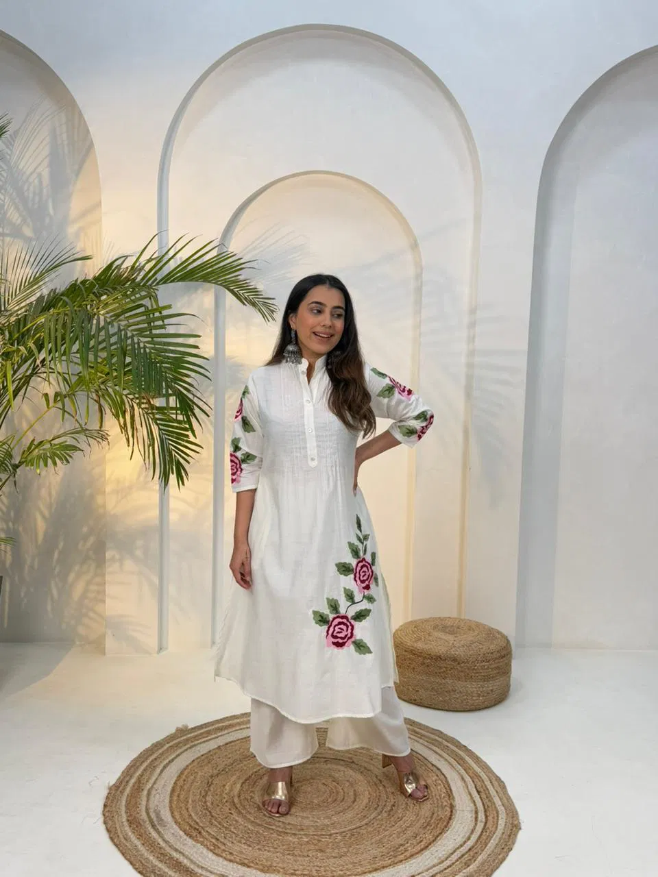 Naisha K 750 Vertican With Embroidery Work Kurti Pant Collection