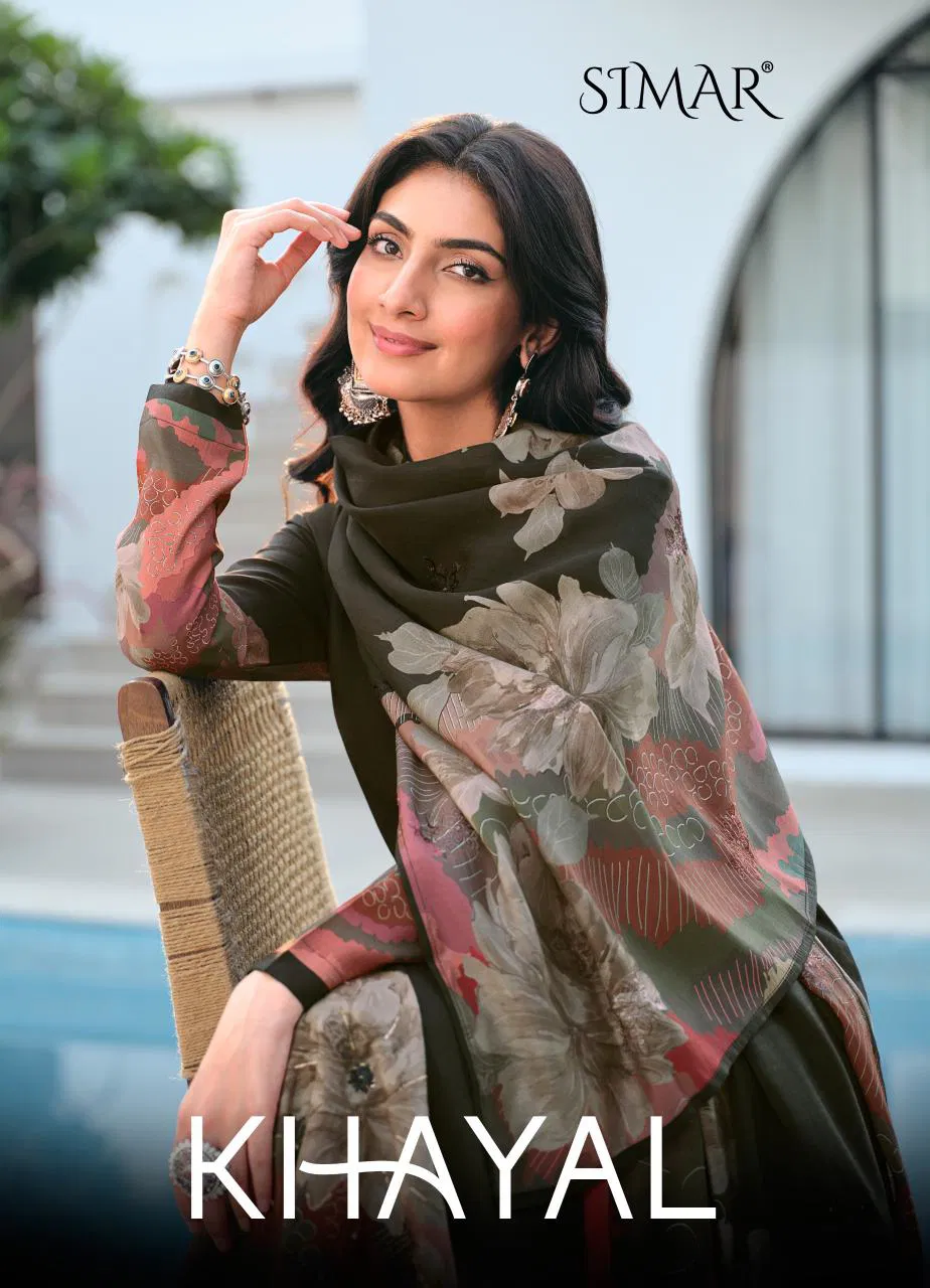 Glossy Simar Khayal Muslin With Embroidered Salwar Kameez
