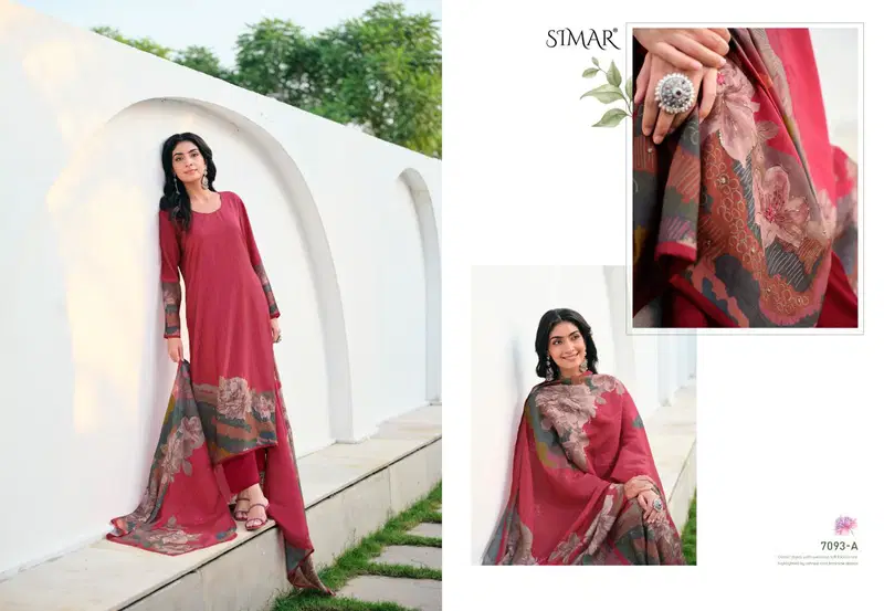 Glossy Simar Khayal Muslin With Embroidered Salwar Kameez