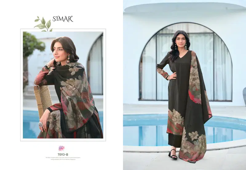 Glossy Simar Khayal Muslin With Embroidered Salwar Kameez