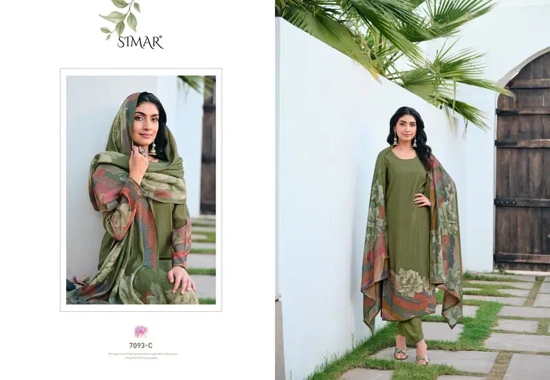 Glossy Simar Khayal Muslin With Embroidered Salwar Kameez