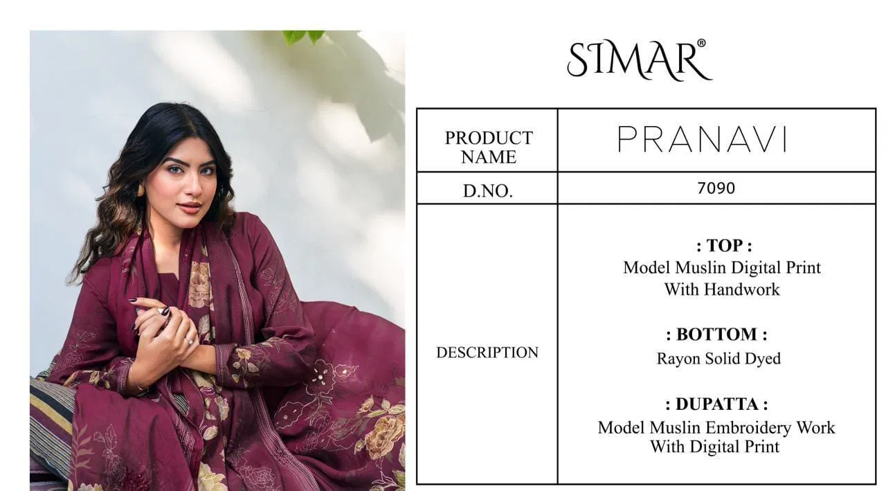 Glossy Simar Pranavi Modal Muslin With Handworked Salwar Kameez