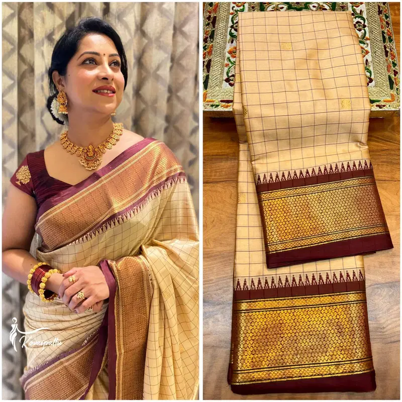 Aab Minakari Vol 1 Cotton Checks Paithani Saree Collection