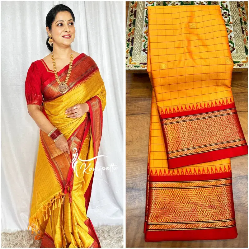 Aab Minakari Vol 1 Cotton Checks Paithani Saree Collection
