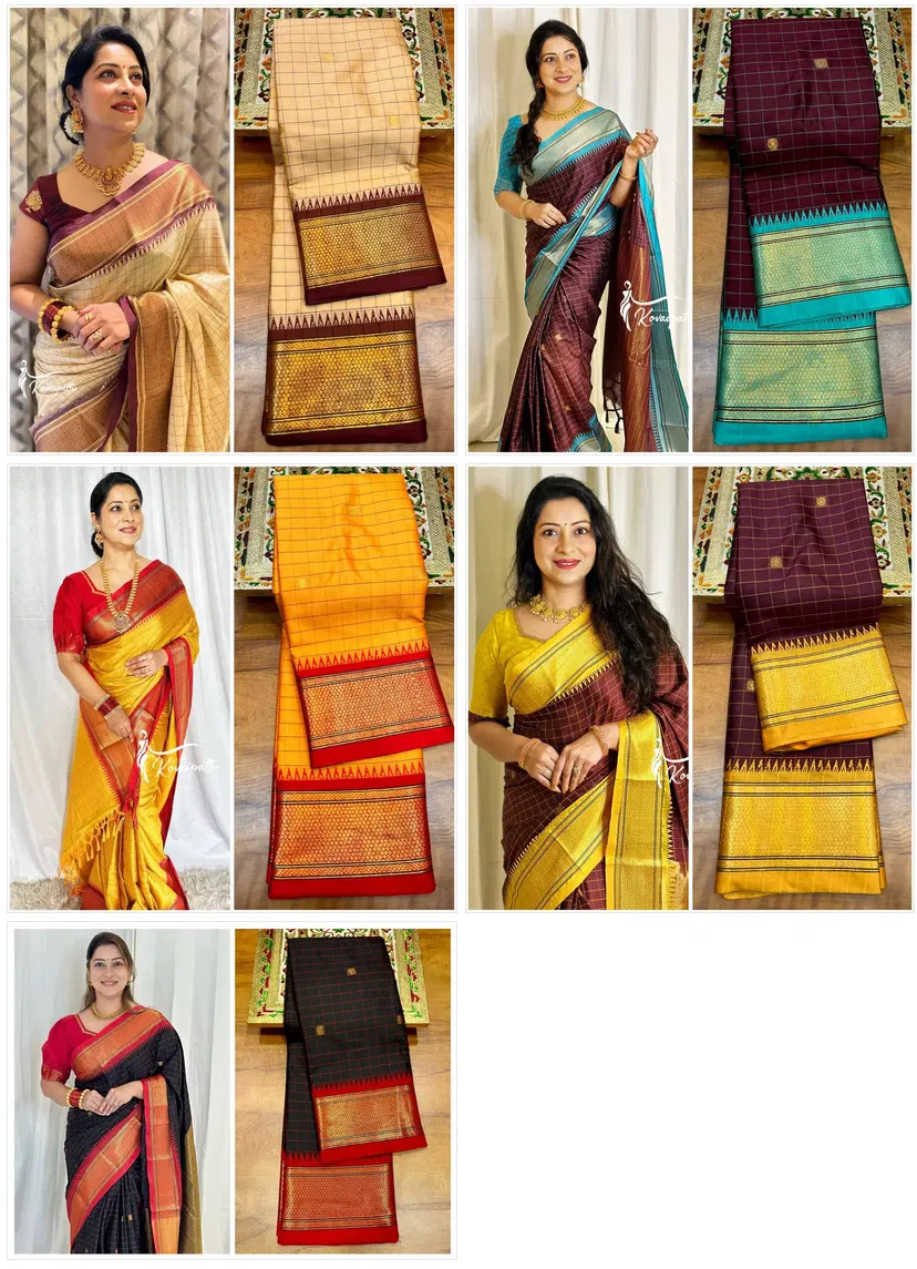 Aab Minakari Vol 1 Cotton Checks Paithani Saree Collection