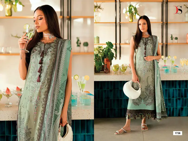Deepsy Jade Urban Lawn Vol 7 Cotton Dupatta Cotton Pakistani Salwar Kameez
