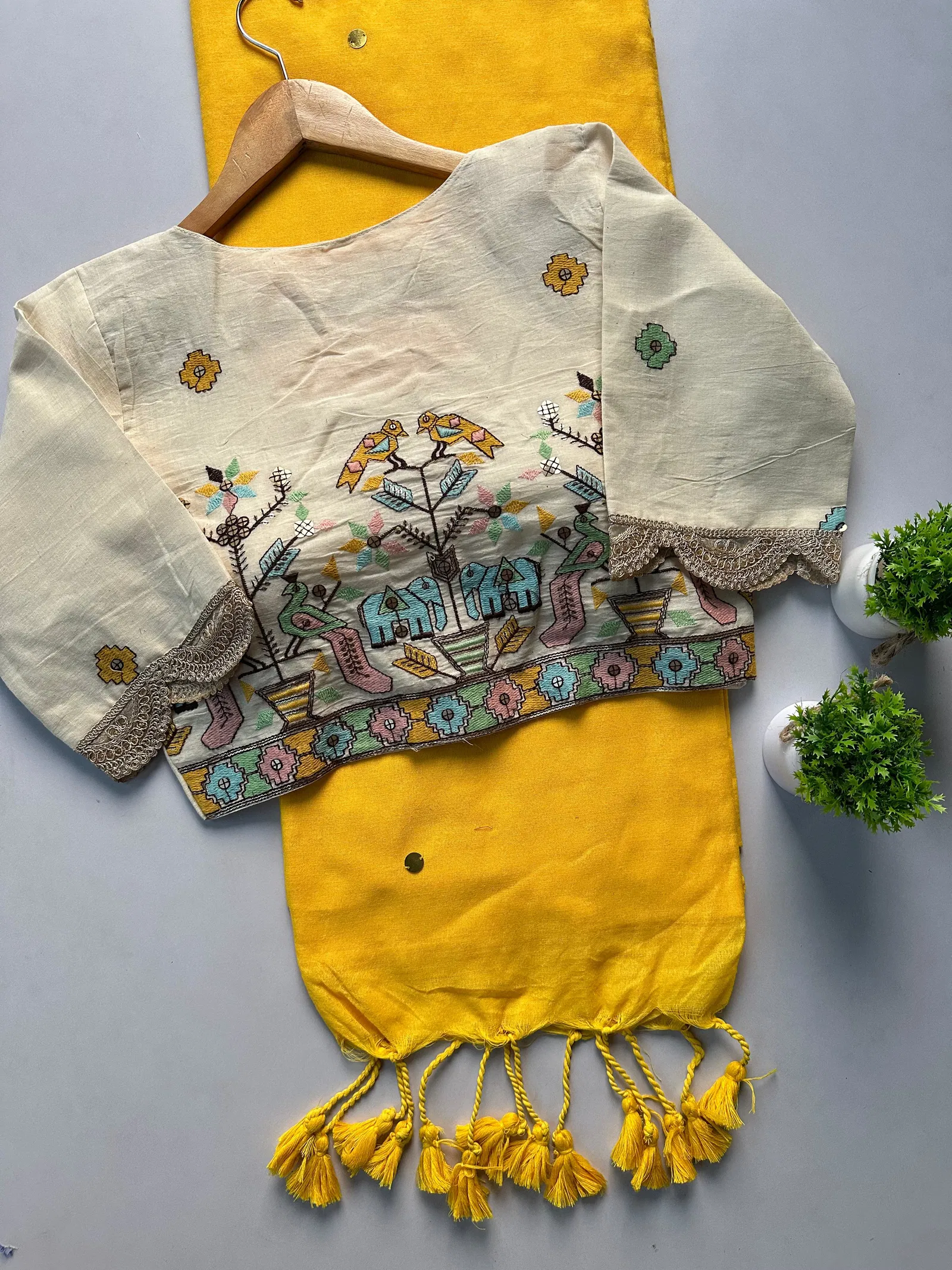Khadi Lace Vol 2 Cotton With Sequence Work Saree Blouse Collection