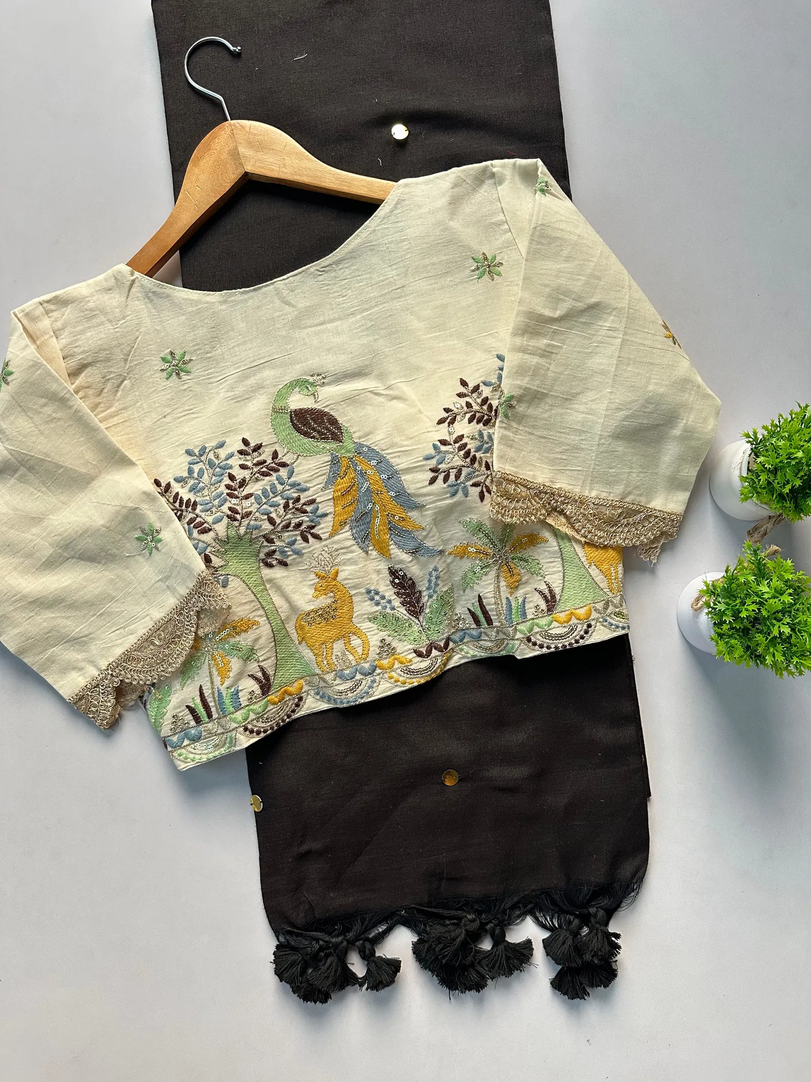 Khadi Lace Vol 2 Cotton With Sequence Work Saree Blouse Collection