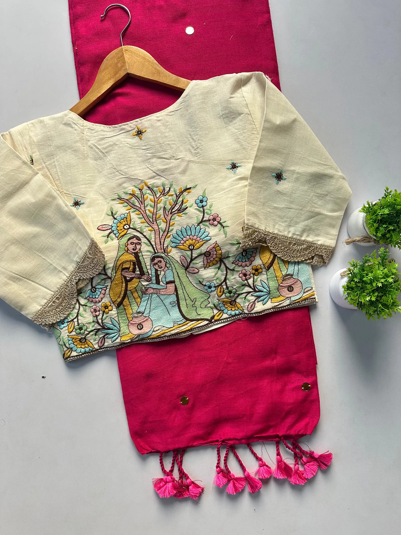 Khadi Lace Vol 2 Cotton With Sequence Work Saree Blouse Collection