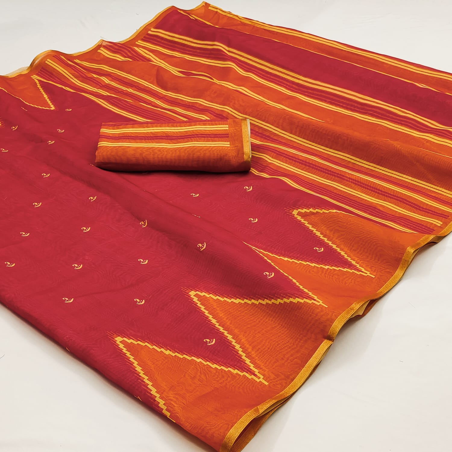 Rajyog Kazari Vol 2 Chanderi Linen with Kalamkari Print Saree