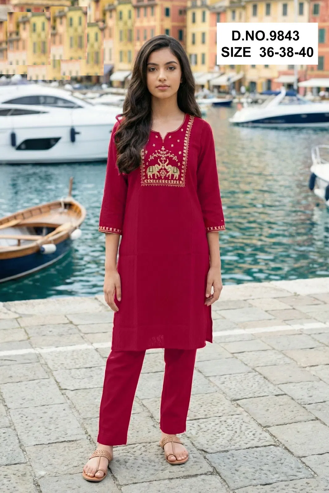Kalapi 9843 And 9844 Roman Silk Kurti Collection
