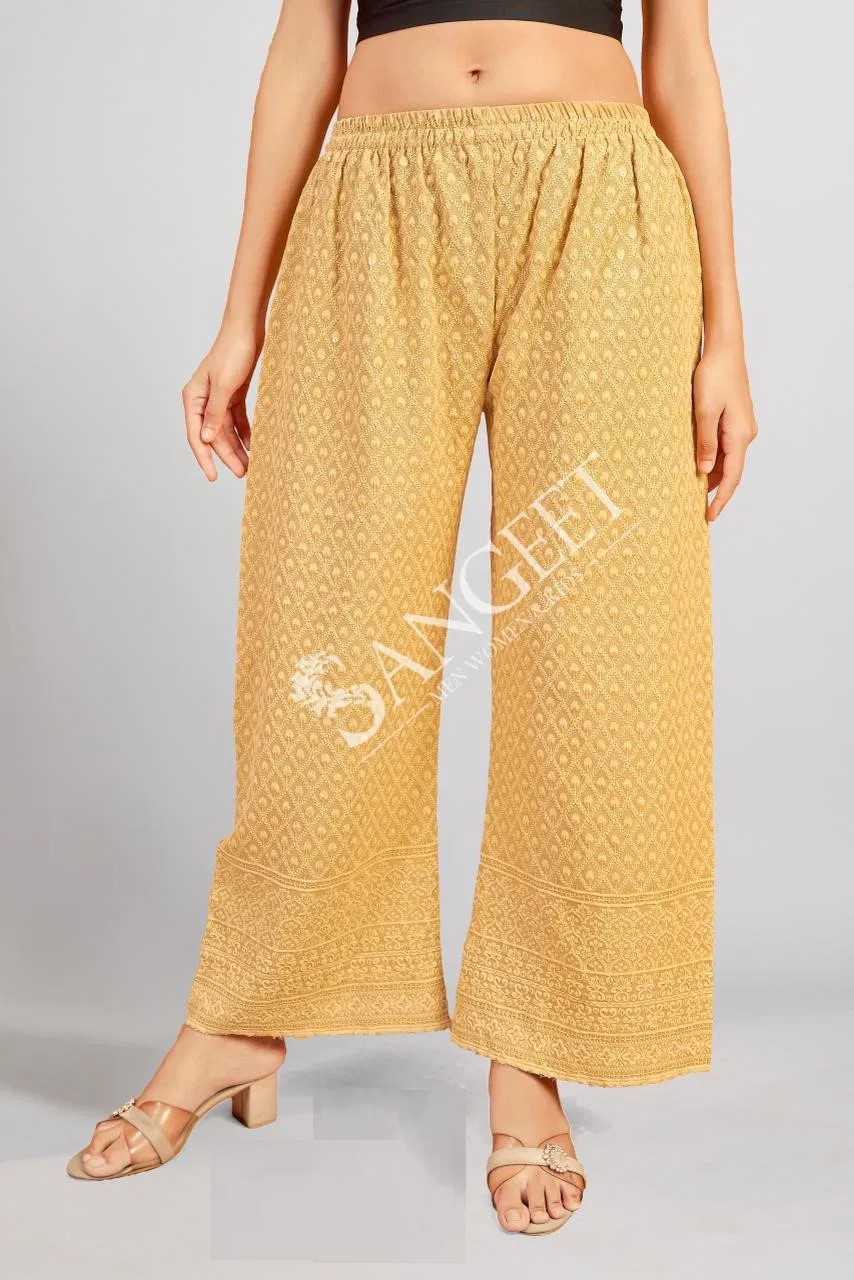 Sangeet Plazzo Girl Rayon Chicken Sequence Plazzo Pant Collection