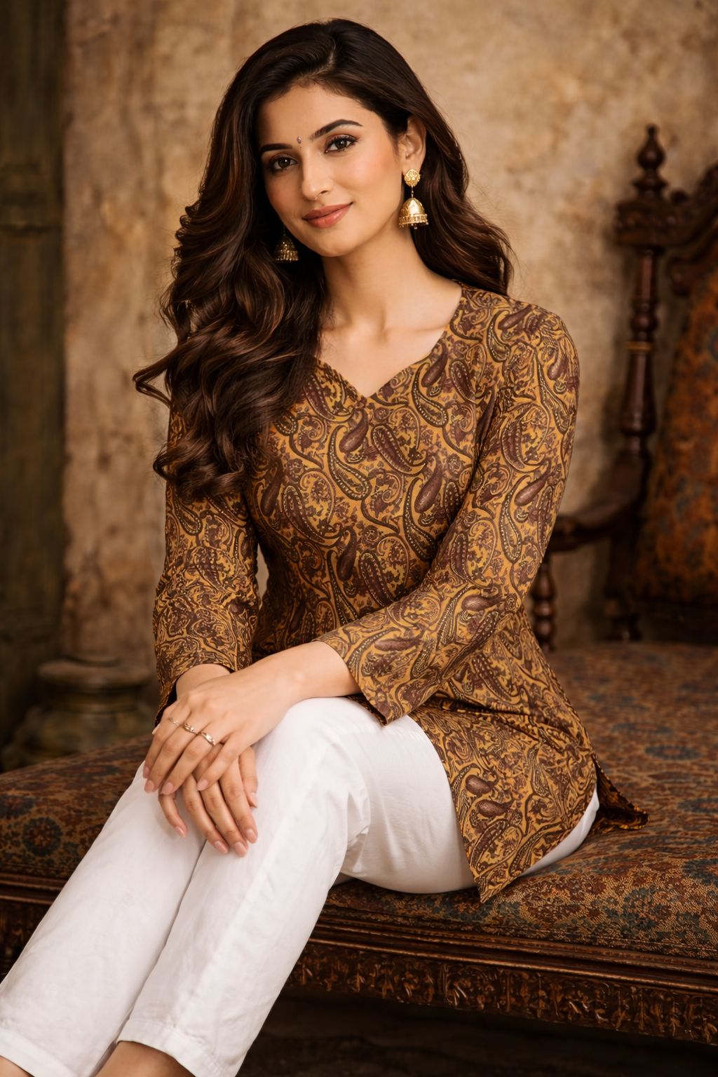 Aawiya RJ 20 Muslin Digital Printed Tunic Style Top