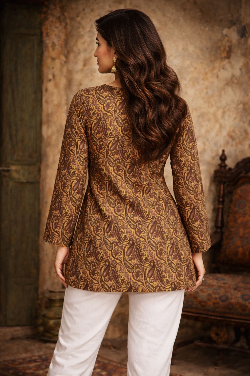 Aawiya RJ 20 Muslin Digital Printed Tunic Style Top
