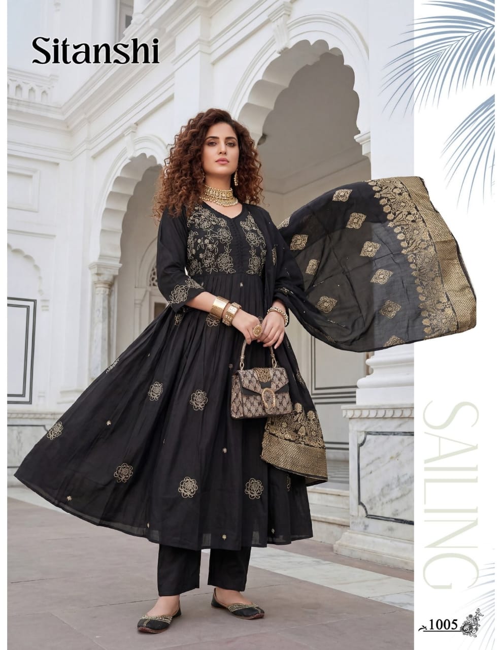 Dnp Sitanshi Roman Silk Kurti Pent With Dupatta Set