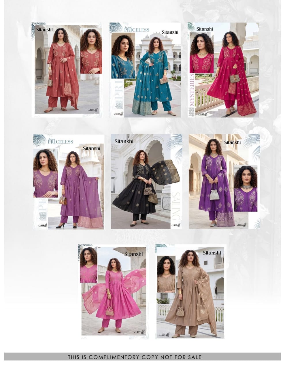 Dnp Sitanshi Roman Silk Kurti Pent With Dupatta Set