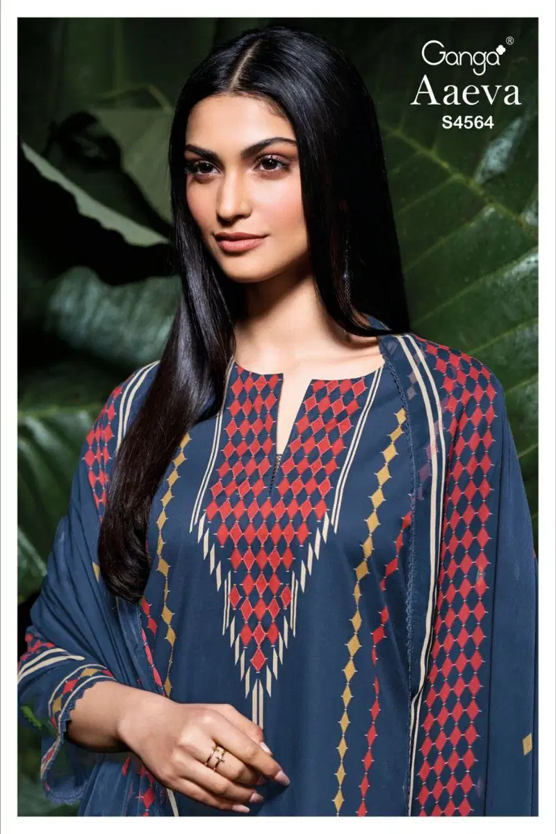 Ganga Aaeva S 4564 Cotton Satin Printed Salwar Kameez