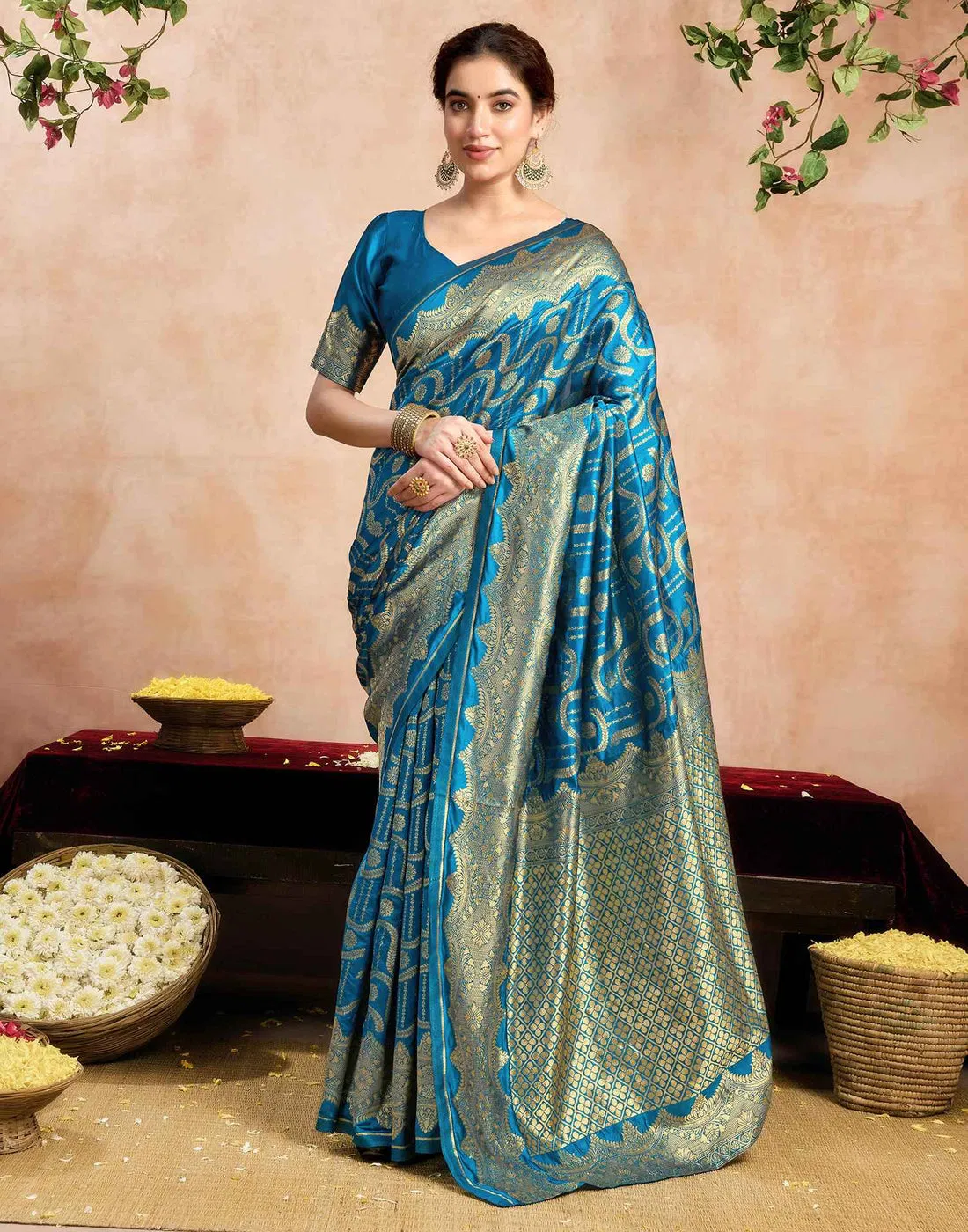 SM Pari 229 Silk Woven Work Festival Saree Collection