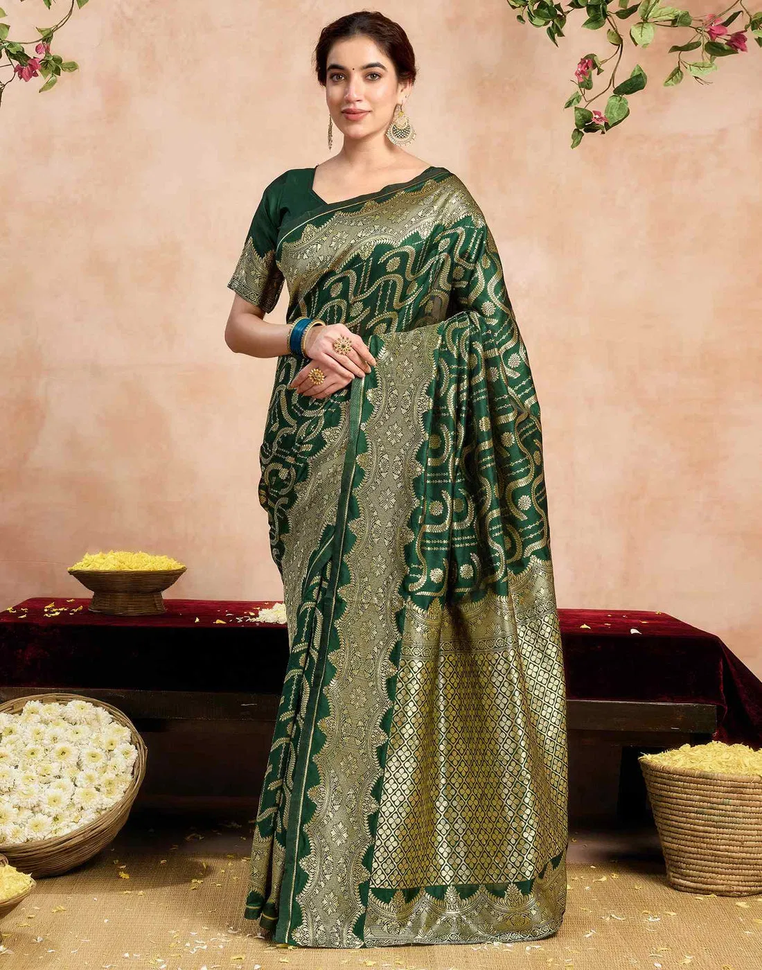 SM Pari 229 Silk Woven Work Festival Saree Collection