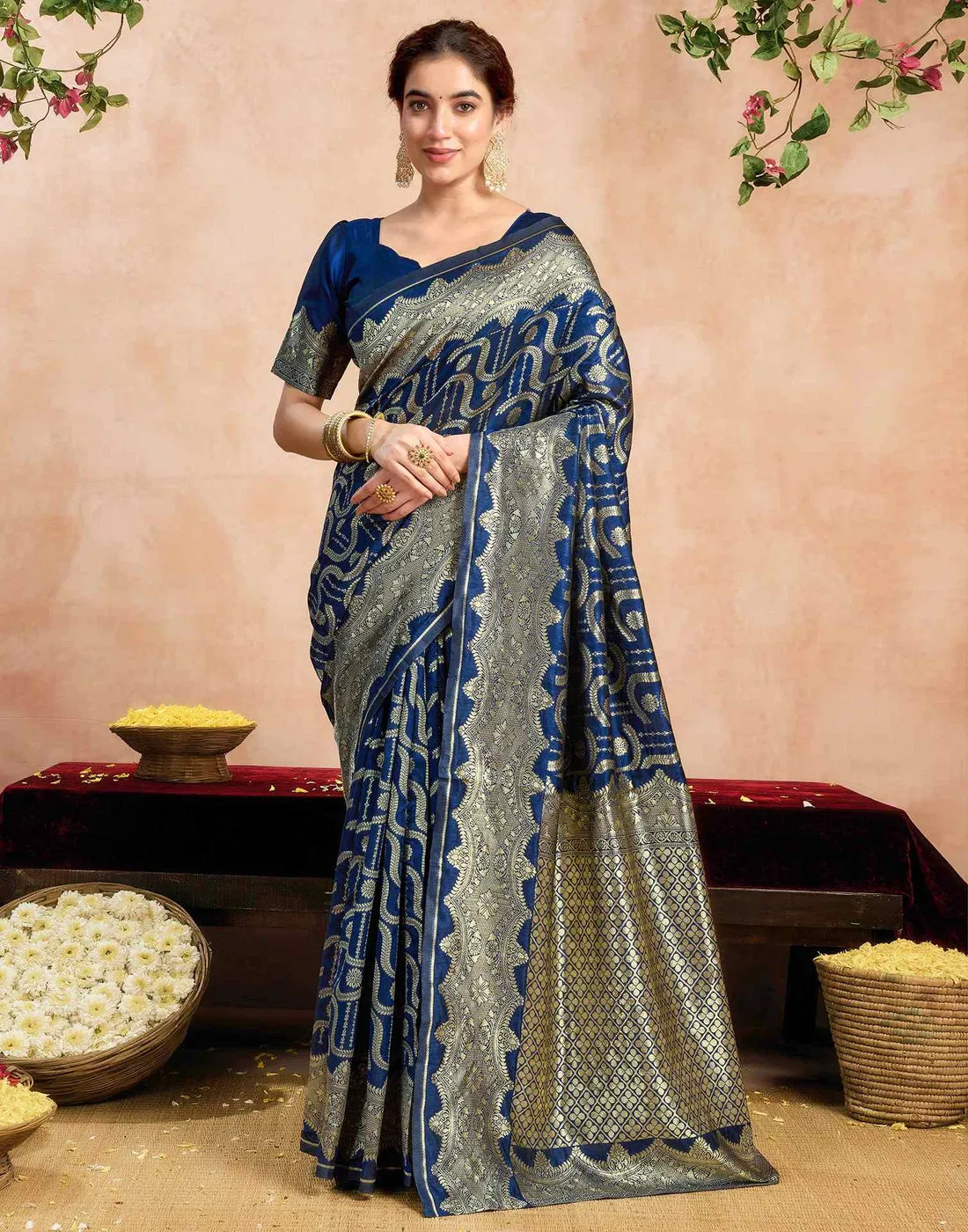 SM Pari 229 Silk Woven Work Festival Saree Collection