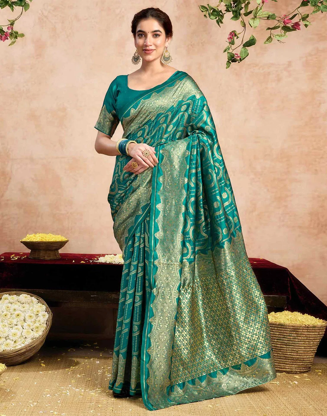 SM Pari 229 Silk Woven Work Festival Saree Collection