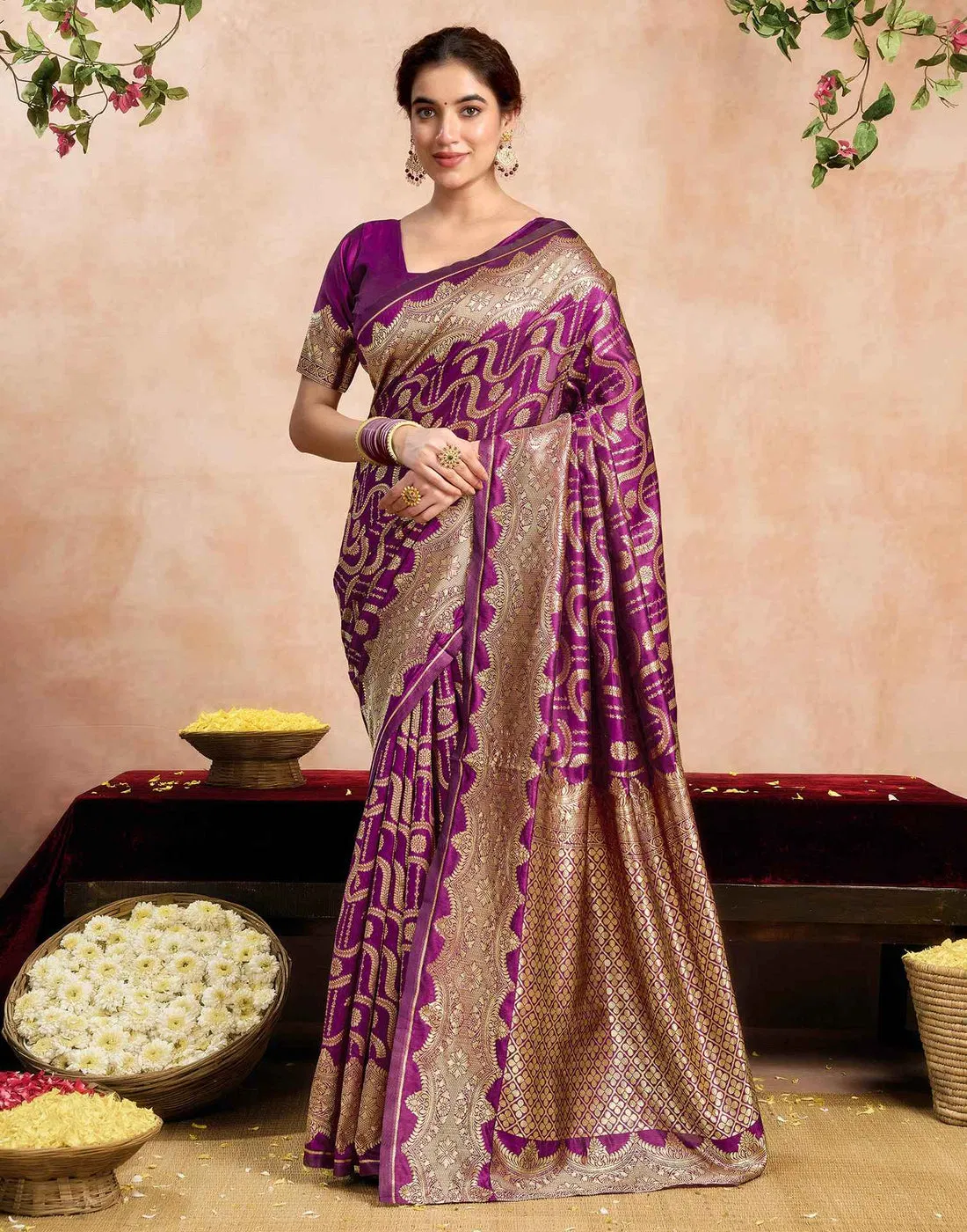 SM Pari 229 Silk Woven Work Festival Saree Collection