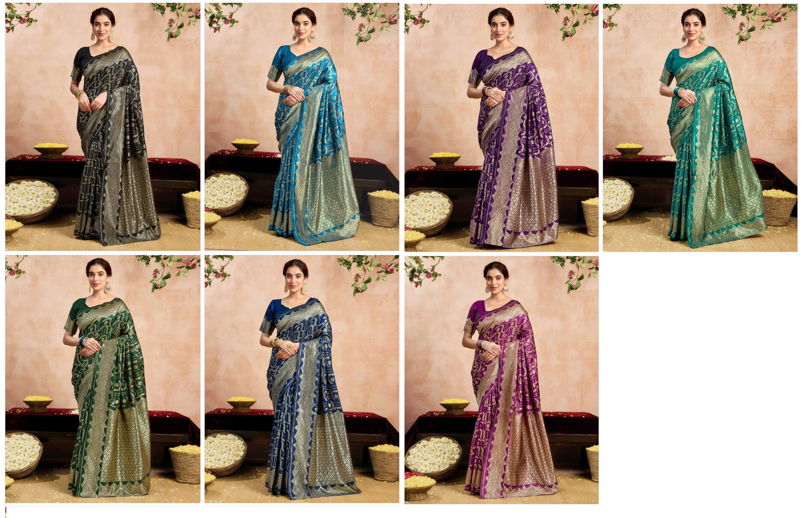 SM Pari 229 Silk Woven Work Festival Saree Collection