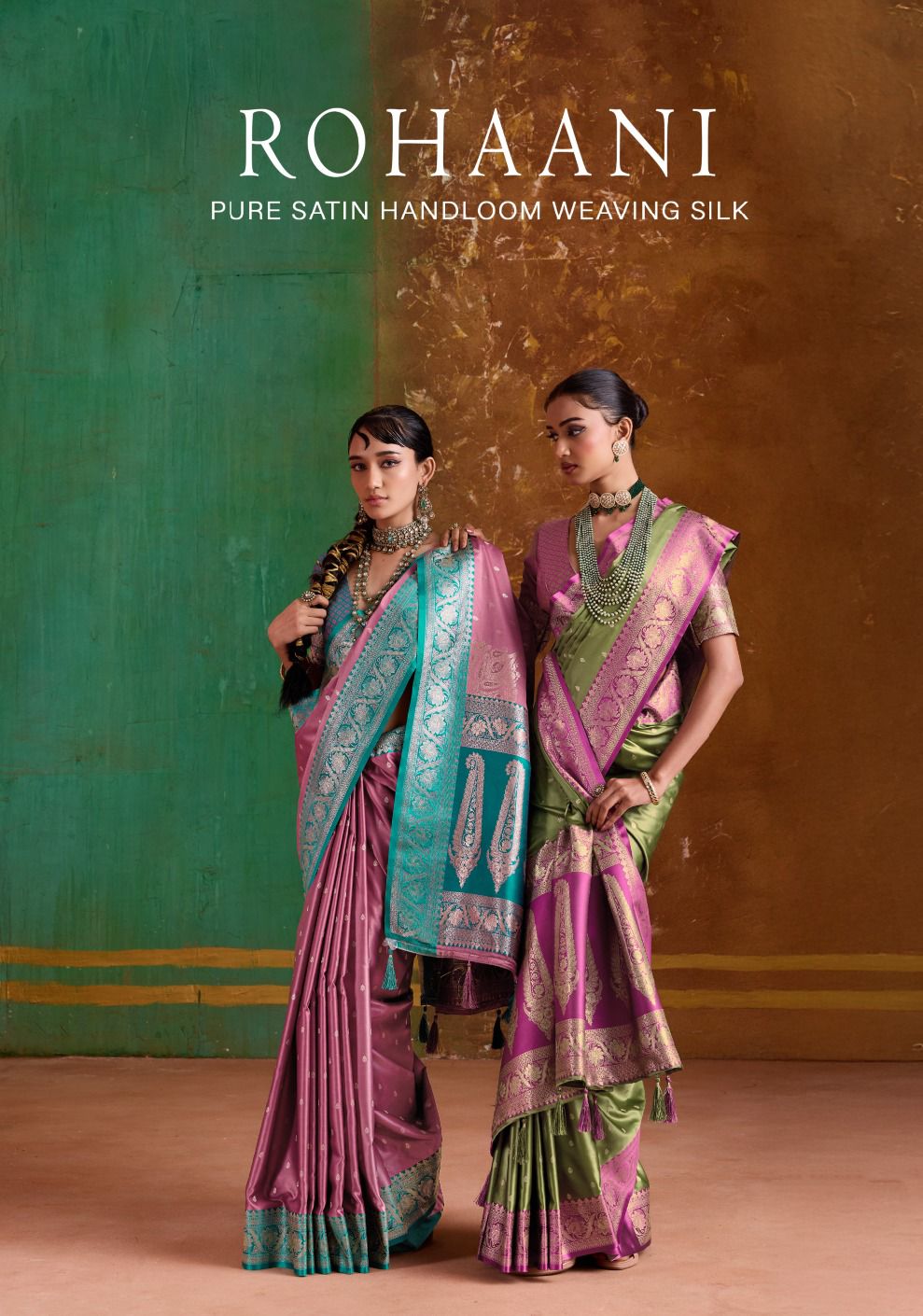 Rajtex Rohaani Satin Handloom Weaving Silk Saree