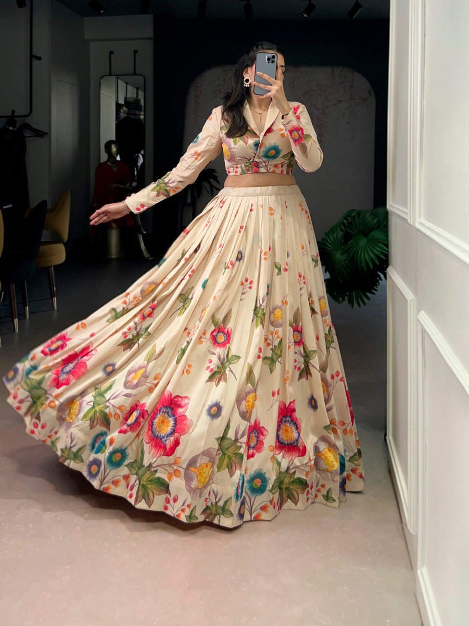 Lekha NK 1116 Tasar Silk western Style Lehenga Choli