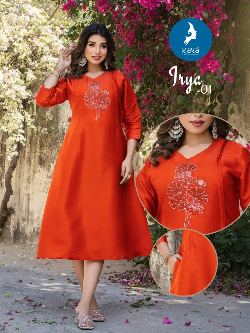 Kaya Iyra Roman Glass printed Kurti Collection