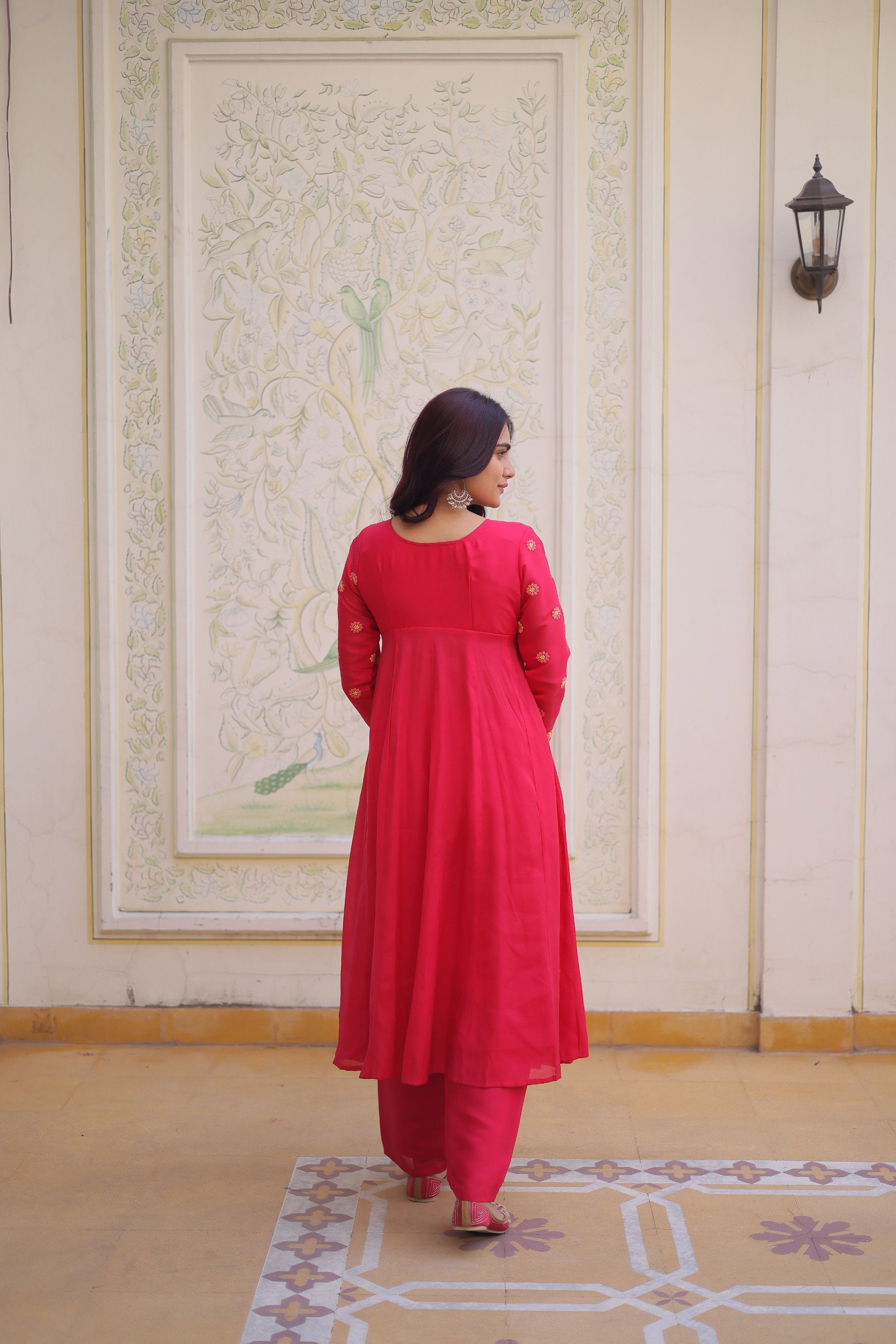 Lekha KA 1238 Mal Chanderi Embroidery Kurti With Pant