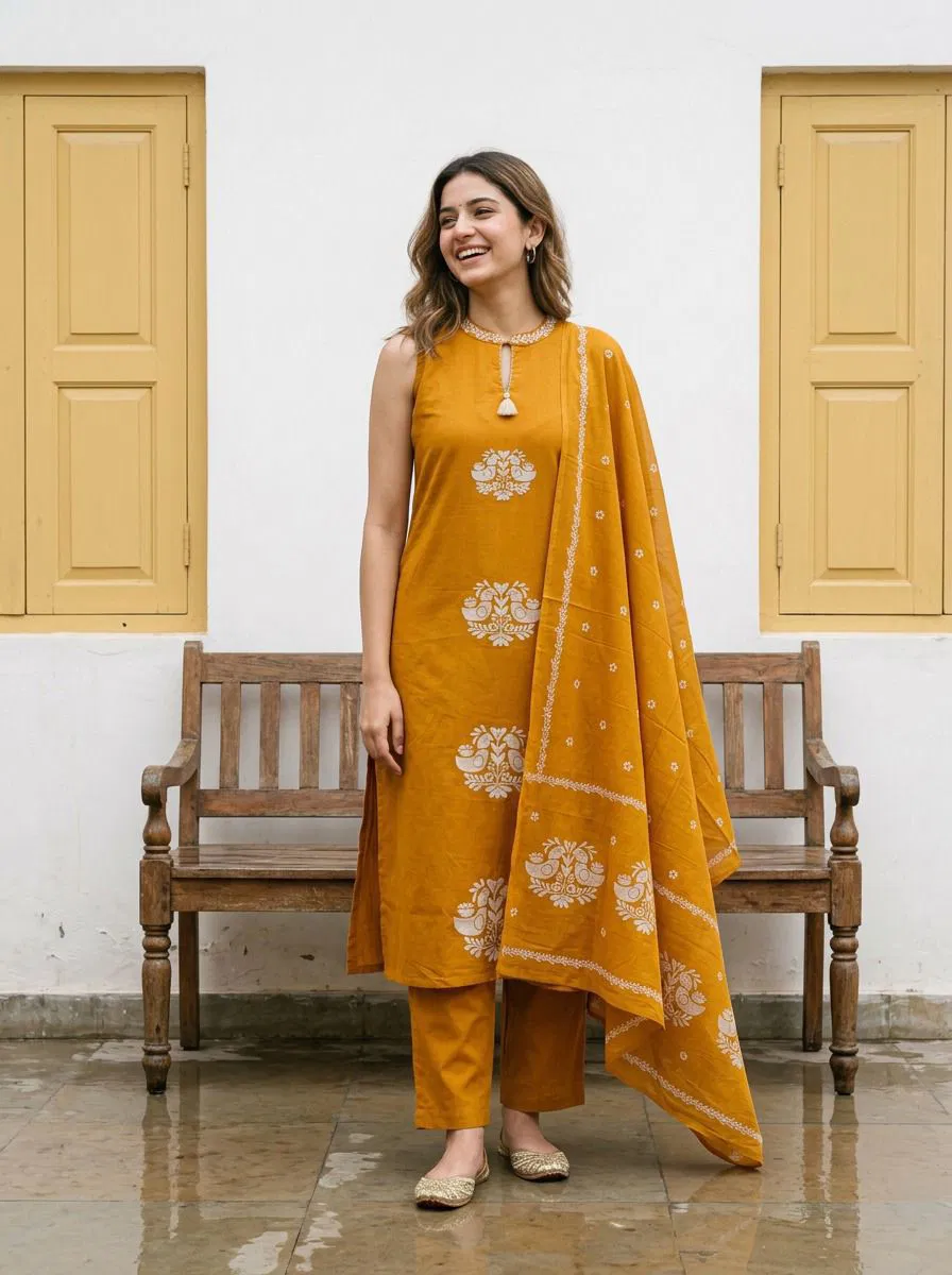 Naisha K 761 Cotton Flex Sleeveless Designer Suit Collection
