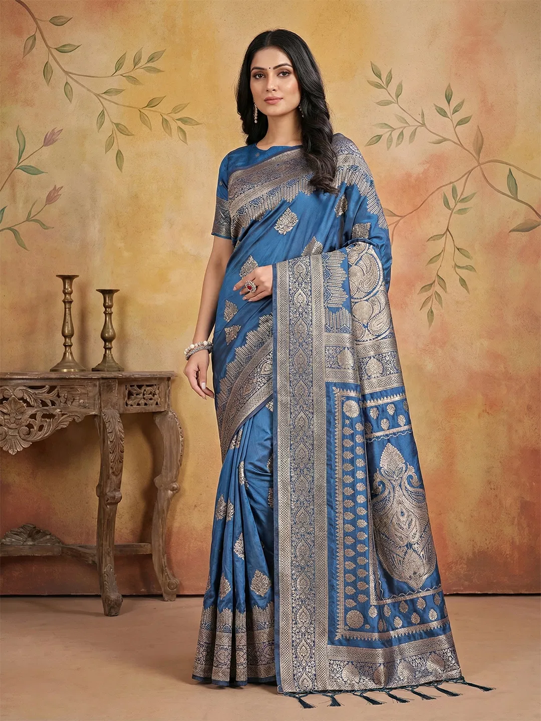 Ast Aadya Silk Vol 3 Silk Blend Wedding Wear Saree Collection