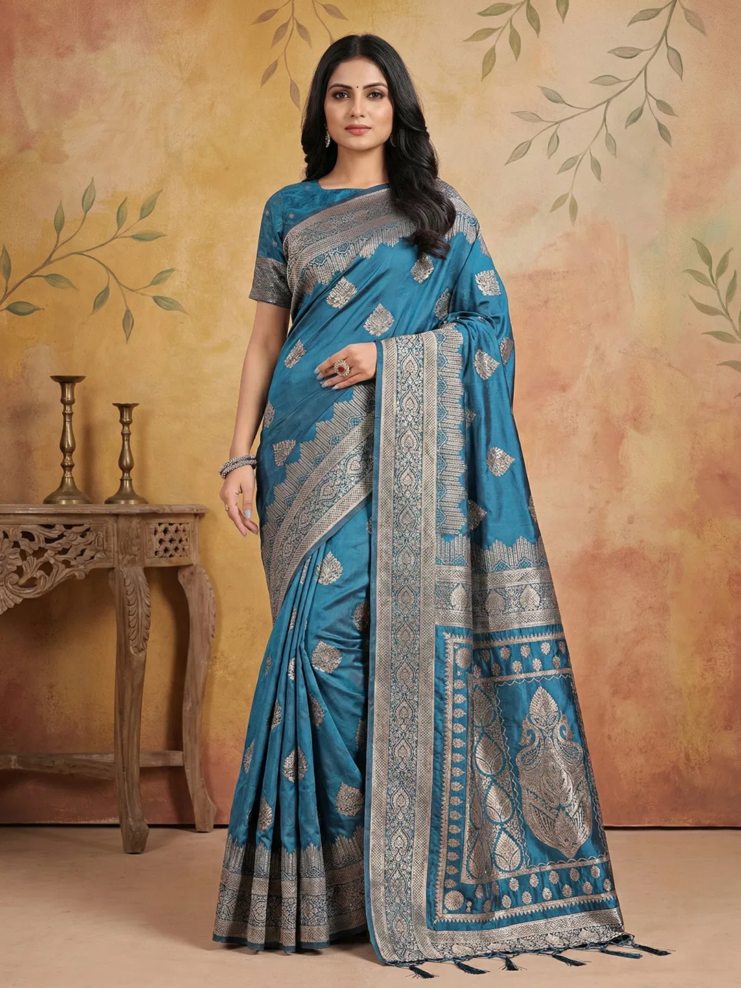 Ast Aadya Silk Vol 3 Silk Blend Wedding Wear Saree Collection