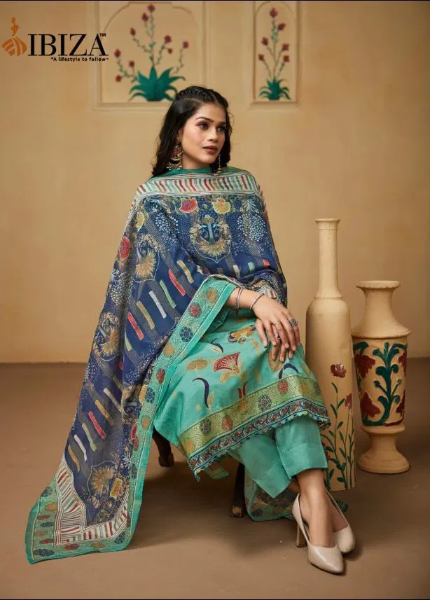 Ibiza Fashion Story Gucci Silk Digital Printed Salwar Kameez