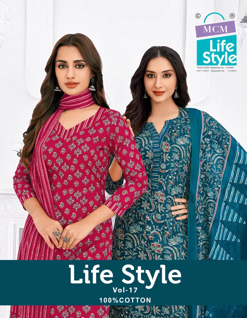 Mcm Life Style Vol 17 Cotton Printed Daily Wear Dress Material Collection