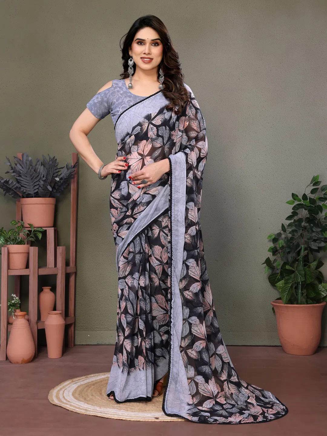 Aarti 2 Chiffon Flower Printed Fancy Saree Collection