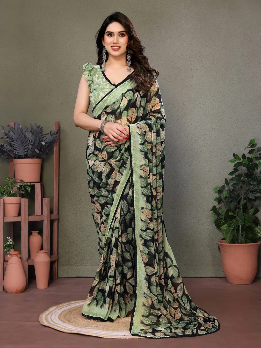 Aarti 2 Chiffon Flower Printed Fancy Saree Collection