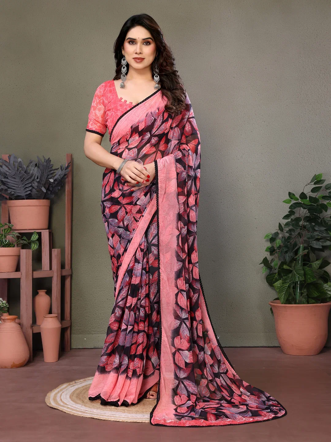 Aarti 2 Chiffon Flower Printed Fancy Saree Collection