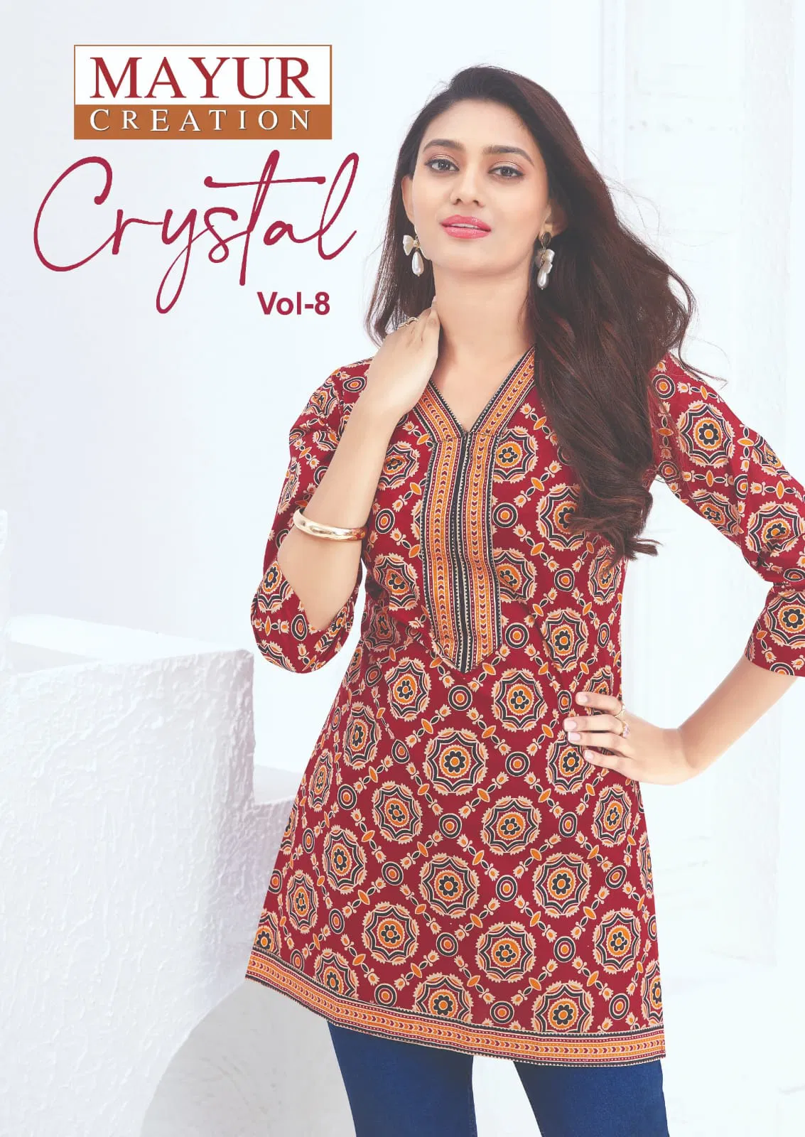 Mayur Crystal Vol 8 Cotton Printed Short Tops Collection