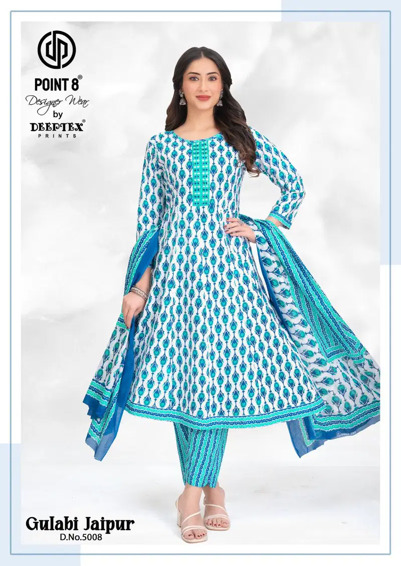 Deeptex Gulabi Jaipur Vol 5 Readymade Anarkali Style Kurti Pant With Dupatta