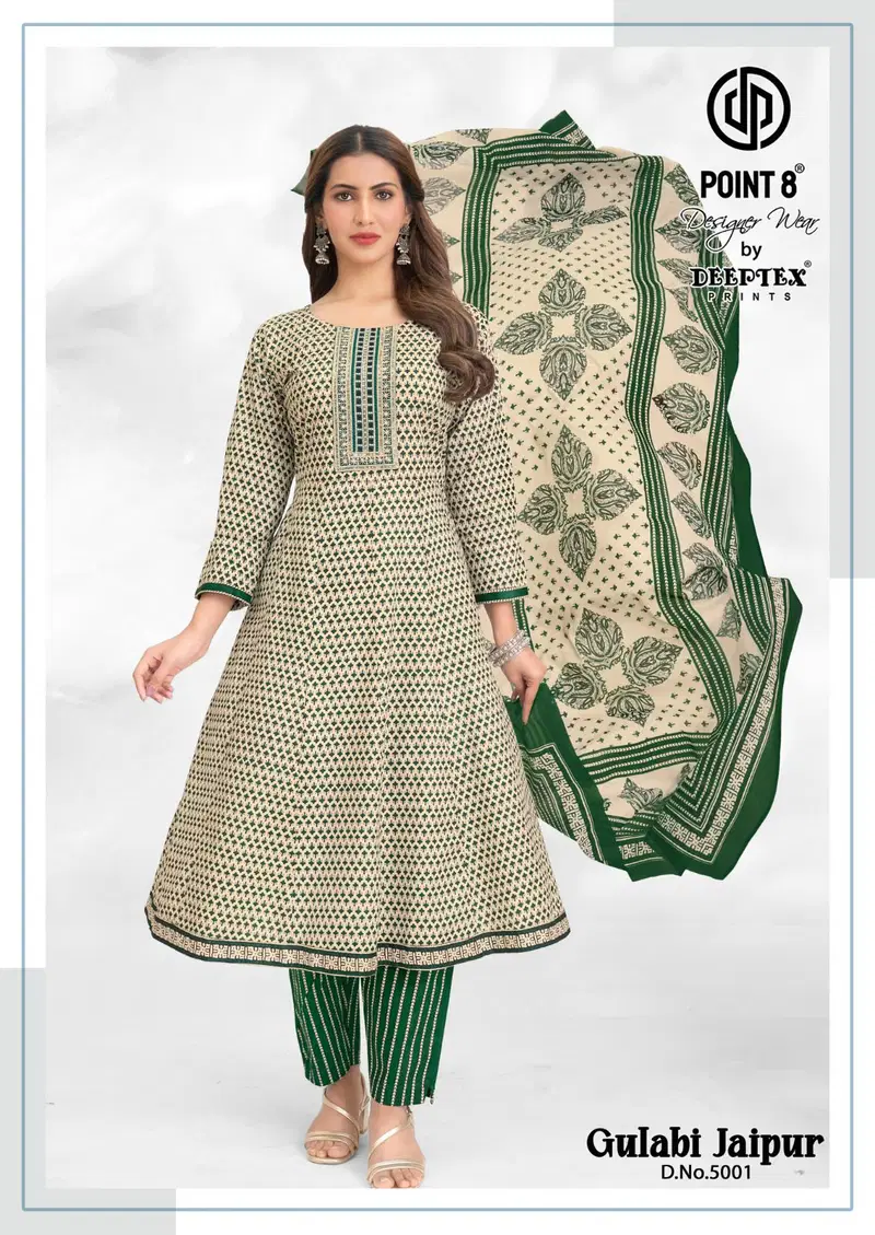 Deeptex Gulabi Jaipur Vol 5 Readymade Anarkali Style Kurti Pant With Dupatta