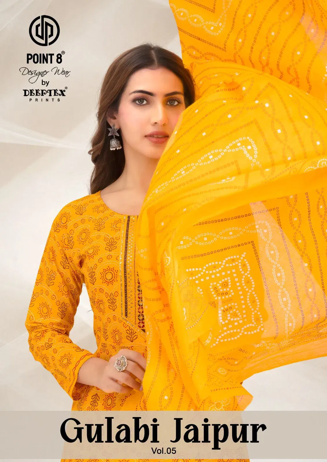 Deeptex Gulabi Jaipur Vol 5 Readymade Anarkali Style Kurti Pant With Dupatta