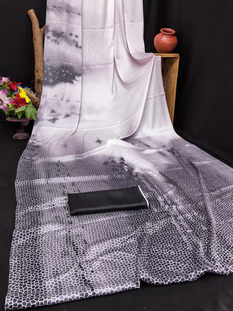Sf Rainbow Japan Satin Maze Printed Fancy Saree Collection
