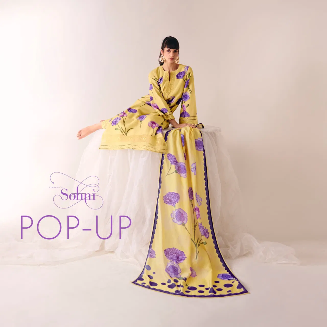 Kimora Sohni Pop Up Vol 54 Lawn Cotton Resham Embroidered Salwar Kameez