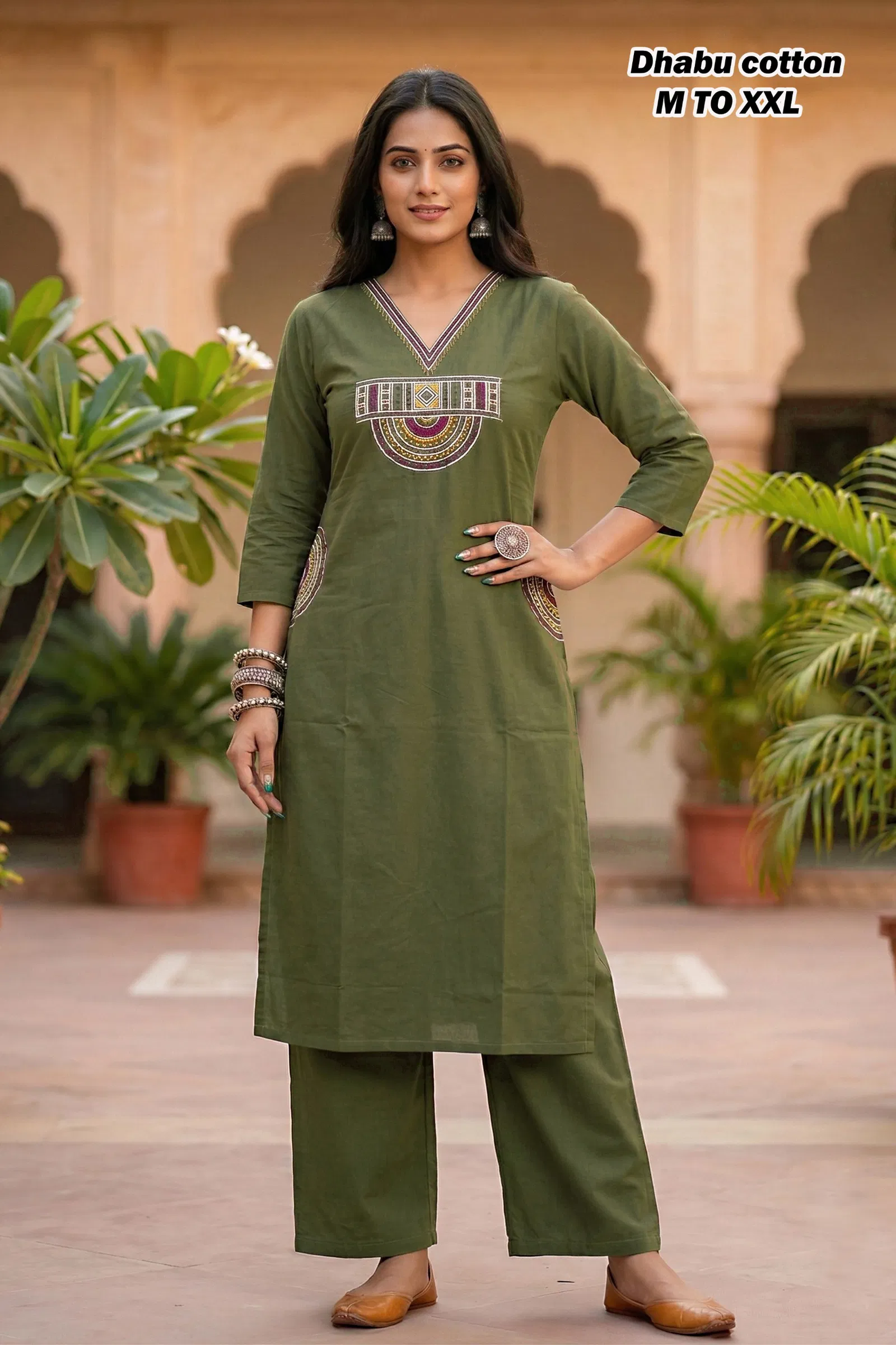 Naisha K 763 Dhabu Cotton Stylish Top With Bottom Collection