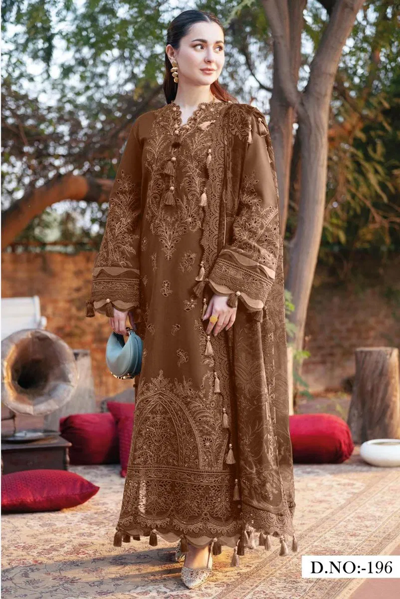 Johra Tex 196 Cambric Cotton With Chikankari Embroidered Pakistani Salwar Kameez