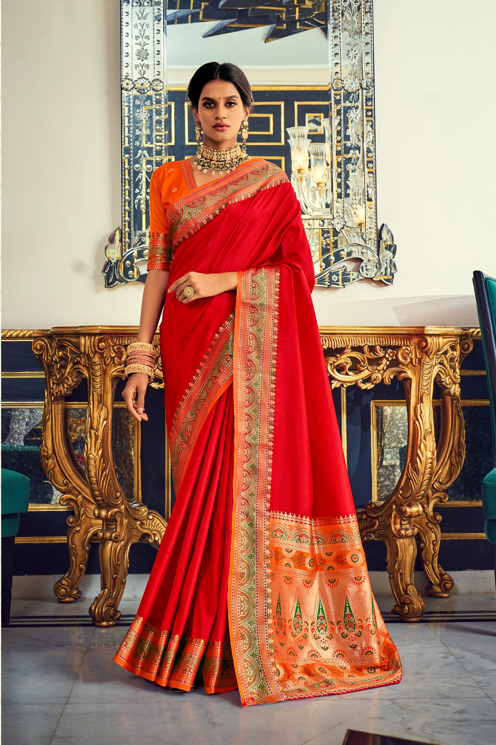 Rajpath Arshati Silk Soft Silk Paithani Border Saree