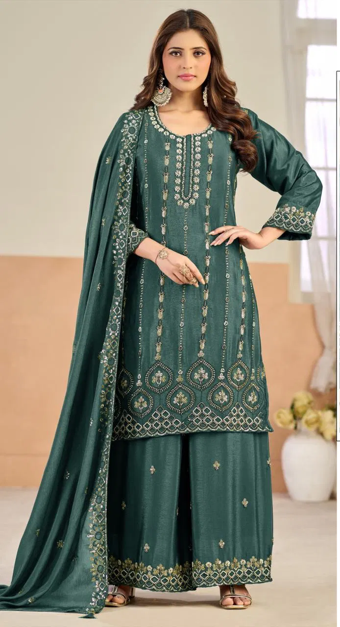 Bilqis B 271 A To D Chinon Readymade Embroidered Pakistani Salwar Kameez